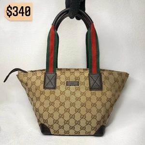 ✨✨✨✨SOLD✨✨✨✨ Gucci Authentic RARE Vintage Canvas Monogram Small Tote Handbag GUC